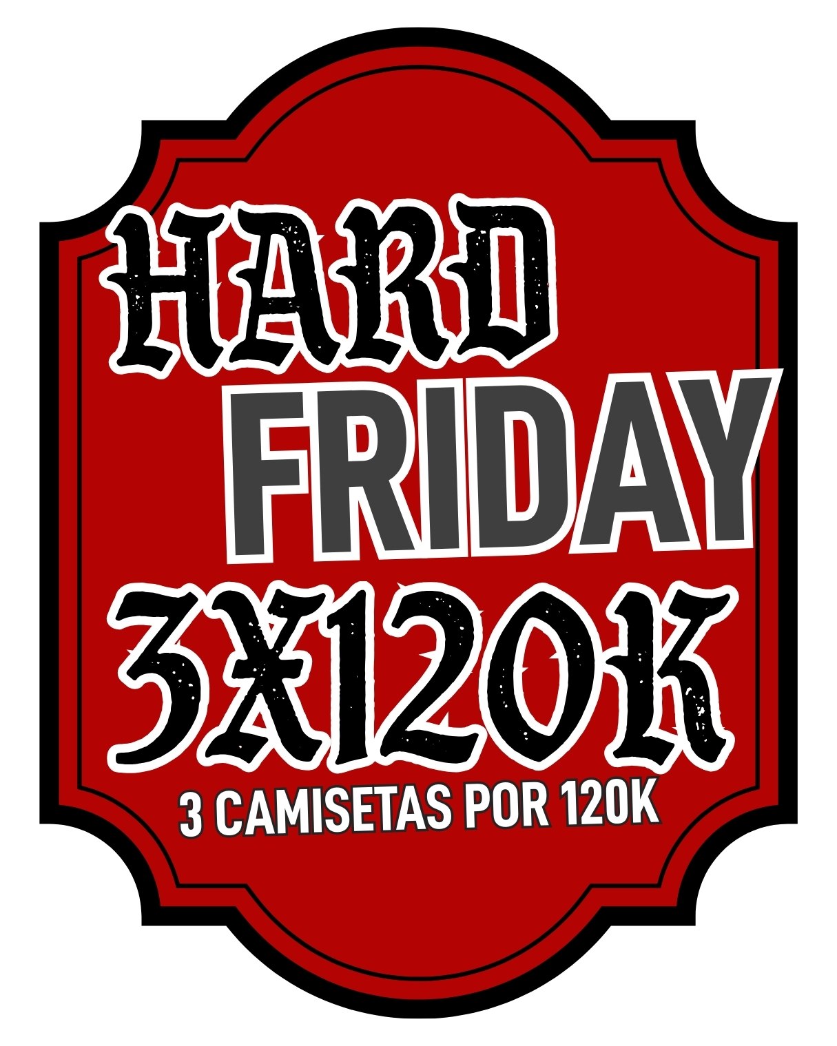 Pack 3 Camisetas – Black Friday / 3x120K